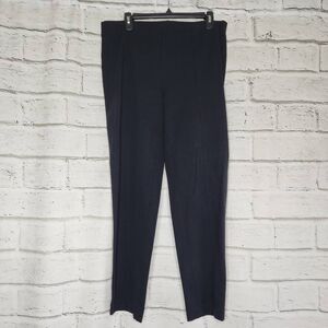 J. Jill Womens Black Ponte Slim Leg Stretch Elastic Waist Pull-on Pants Medium